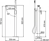 Смеситель WasserKRAFT Dinkel 5821 для ванны с душем фото 4