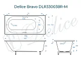 Ванна из искусственного камня Delice Bravo DLR330038R-M фото 1