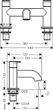 Смеситель Hansgrohe Vernis Blend 71442000 на борт ванны фото 2