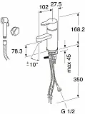 Смеситель Gustavsberg Nordic GB41213061  для раковины с гигиеническим душем фото 2