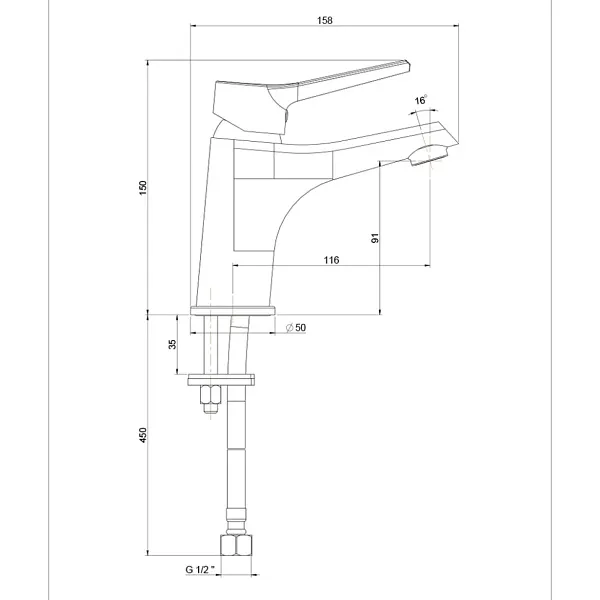 Смеситель для раковины PAINI Messina MECR205N35 фото 5