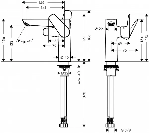 Смеситель Hansgrohe Talis E 71755000 для раковины фото 2