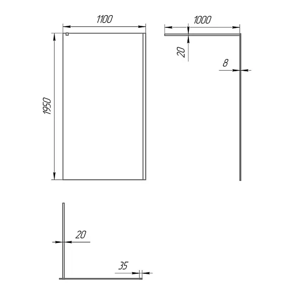 Душевая перегородка PAINI PAINI-WalkIN110C фото 7