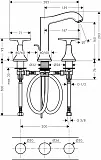 Смеситель Hansgrohe Metropol Classic 31307090 для раковины с донным клапаном фото 5