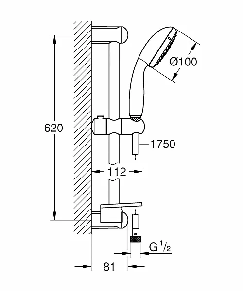Душевой гарнитур Grohe Tempesta 27927001 фото 2
