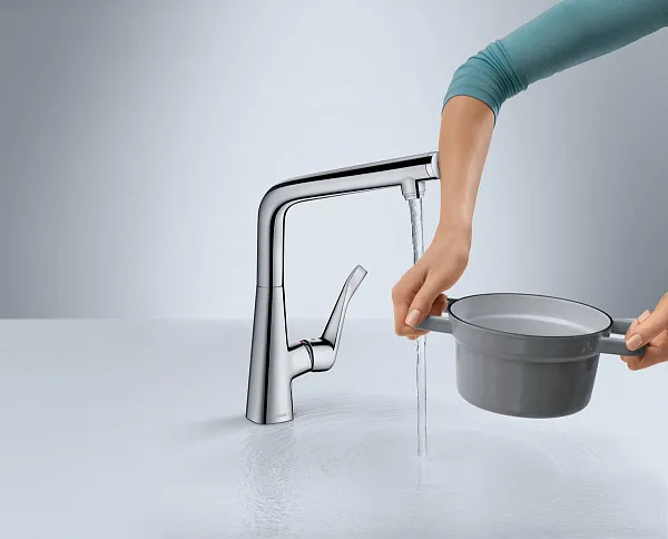Смеситель Hansgrohe Metris Select M71 14883000 для кухонной мойки фото 4