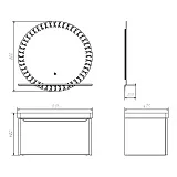 Зеркало Comforty Арзамас 80x80 00-00014152CF с подсветкой с полочкой фото 2