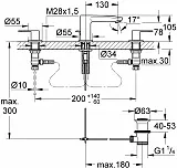 Смеситель Grohe Eurostyle Cosmopolitan 20208002 для раковины с донным клапаном фото 6