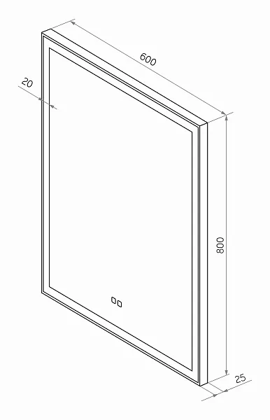 Зеркало Misty Веритате 60x80 ВЕР-02-60/80-14 с подсветкой фото 8