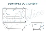 Ванна из искусственного камня Delice Bravo DLR330036R-M фото 2