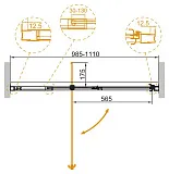 Душевая дверь CEZARES VARIANTE VARIANTE-B-1-100/110-C-Cr фото 2