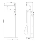 Смеситель для ванны с душем ABBER Perfekte 316 AF8A15BG фото 2