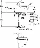 Смеситель Grohe Eurosmart Cosmopolitan 2339600E для раковины с донным клапаном фото 2