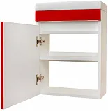 Тумба с раковиной Style Line Compact 40 подвесная красная фото 3
