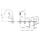 Смеситель на борт ванны TIMO Saona 2320/18Y фото 2