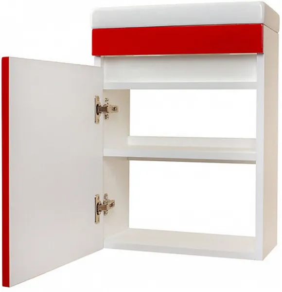 Тумба с раковиной Style Line Compact 40 подвесная красная фото 3