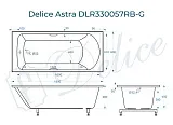 Ванна из искусственного камня Delice Astra DLR330057RB-G фото 1