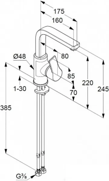 Смеситель Kludi Zenta SL 480280565 для раковины фото 3