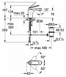 Смеситель Grohe Veris 32183000 для раковины фото 2