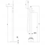 Смеситель для ванны с душем ABBER Rund AF8715MRG фото 5