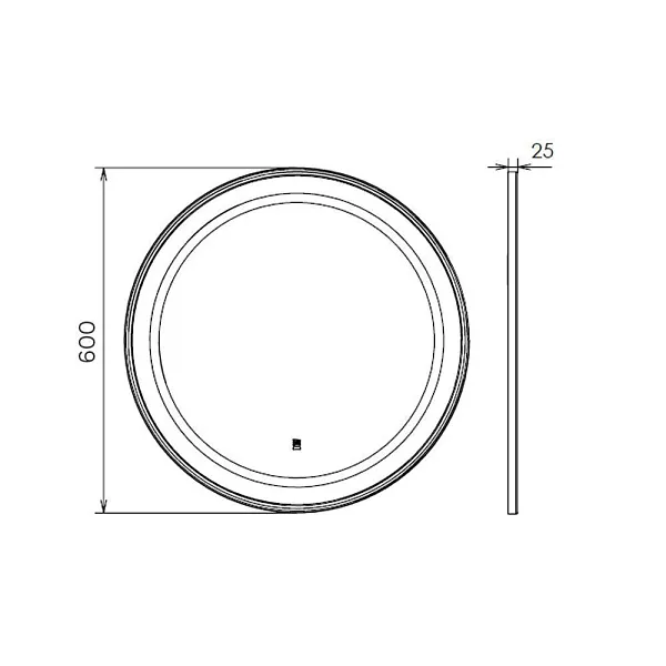 Зеркало Comforty Ереван 60x60 00-00014250CF с подсветкой фото 2