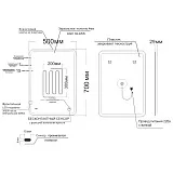 Зеркало Mixline Турин-2 70x50 4610259062139 с подсветкой фото 6