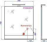 Зеркало Aqwella Foster 70x80 FOS0207DS с подсветкой фото 3