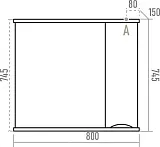 Зеркало Misty Атлантик 80x74 П-Атл-4080-050Л левое с полочкой и подсветкой фото 6