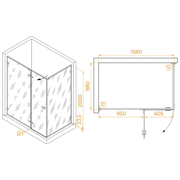 Душевой уголок RGW Stilvoll 353204060-24 фото 4
