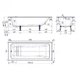 Ванна чугунная Delice Parallel 170x70 DLR220505R-AS с ручками и антискользящим покрытием фото 3
