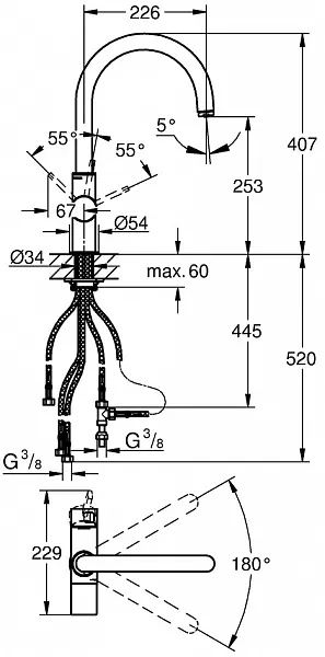 Смеситель Grohe Blue 33251000 для кухонной мойки фото 8