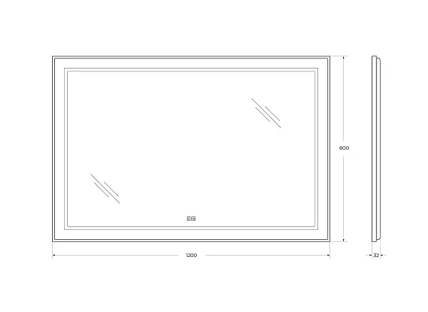 Зеркало BelBagno Kraft 120x80 SPC-KRAFT-1200-800-LED-TCH-WARM с подсветкой фото 8