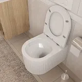 Унитаз подвесной Teymi Paula Vortex W00087 подвесной безободковый с микролифтом фото 5