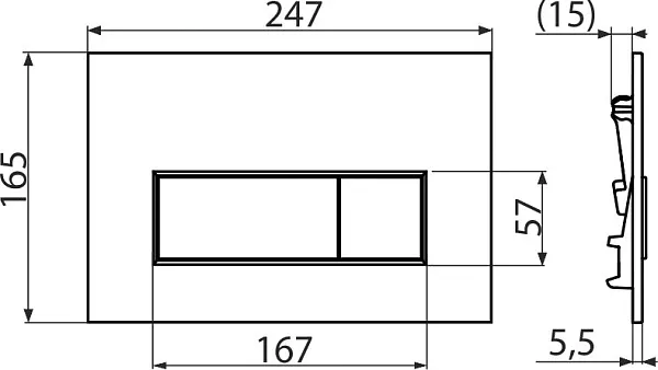 Система инсталляции Alcadrain AM101/1120-4:1 RU M578-0001 для унитазов с черной матовой кнопкой смыва фото 6
