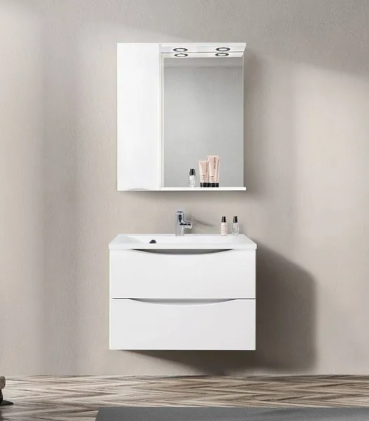 Зеркало-шкаф BelBagno Marino 70x75 MARINO-SPC-700/750-1A-BL-P-L левое с подсветкой фото 14
