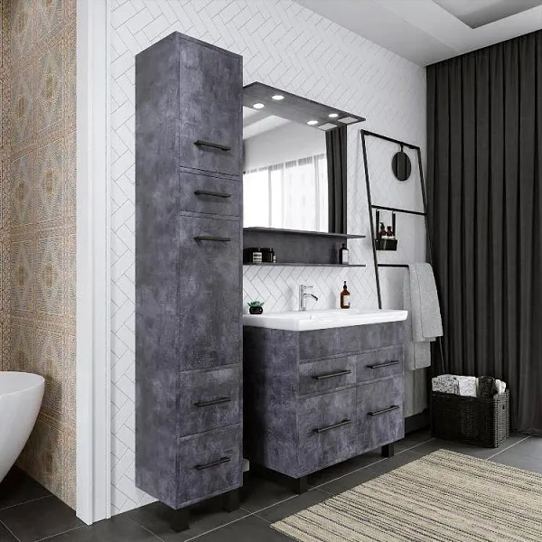 Зеркало Бриклаер Чили 90x89 4627125415180 с полочкой и подсветкой фото 3