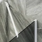 Шторка для ванны MaybahGlass 80x140 MGV-82-1ш профиль белый стекло графит фото 6