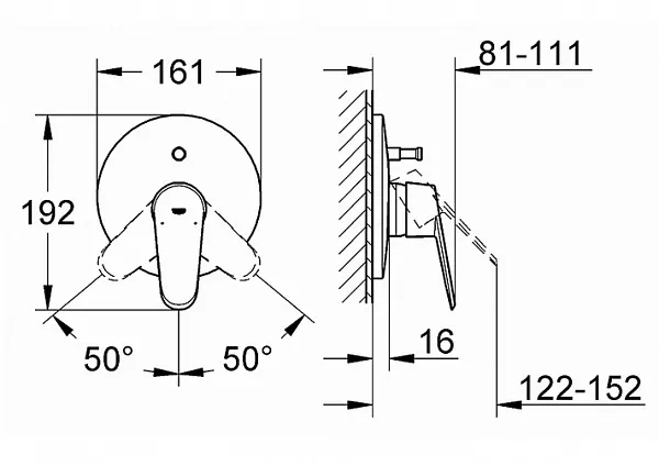 Смеситель Grohe Eurodisc Cosmopolitan 19548LS2 для душа фото 2