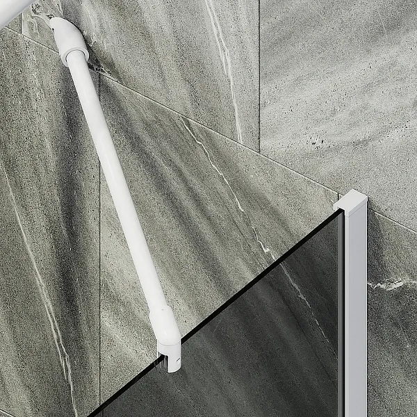 Шторка для ванны MaybahGlass 80x140 MGV-82-1ш профиль белый стекло графит фото 6