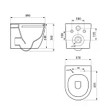 Унитаз Point Афина PN41041 подвесной безободковый с сиденьем микролифт фото 2