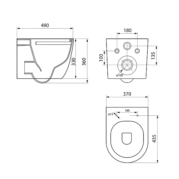 Унитаз Point Афина PN41041 подвесной безободковый с сиденьем микролифт фото 2