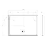 Зеркало Vigo Geometry Luxe 70x100 4630297361803 с подсветкой фото 7