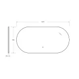 Зеркало Cezares Vague 140x70 CZR-SPC-VAGUE-1400-700-MOV с подсветкой фото 8