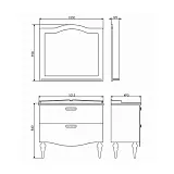 Зеркало Comforty Монако 100x90 00004136986CF с полочкой фото 3