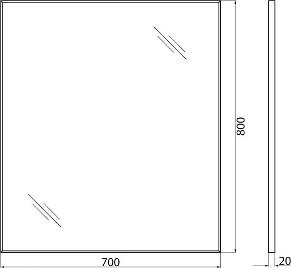 Зеркало BelBagno 70x80 SPC-AL-700-800 фото 8
