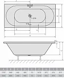 Акриловая ванна Alpen Viva 175x80 88119 фото 3