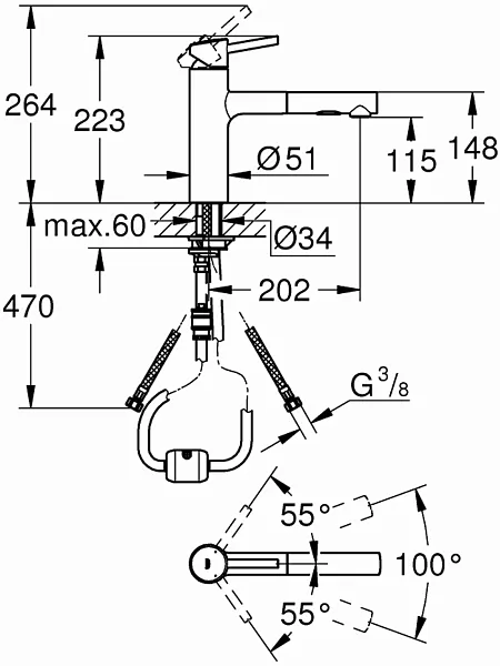 Смеситель Grohe Concetto New 30273DC1 для кухонной мойки фото 5