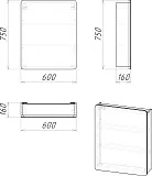 Зеркало-шкаф Grossman Талис 60x75 фото 3