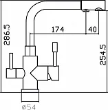 Смеситель ZorG Inox SZR-1339 M для кухонной мойки фото 2