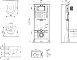 Унитаз с инсталляцией и кнопкой смыва Am.Pm Awe IS49051.111700 фото 6